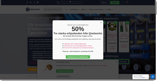Security scan screenshot of https://qnetworks.se