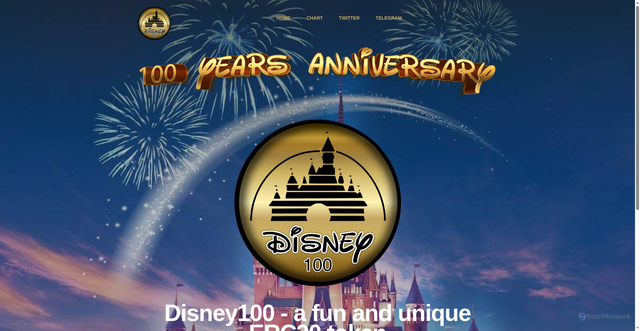 Security scan screenshot of https://disney100.pages.dev/