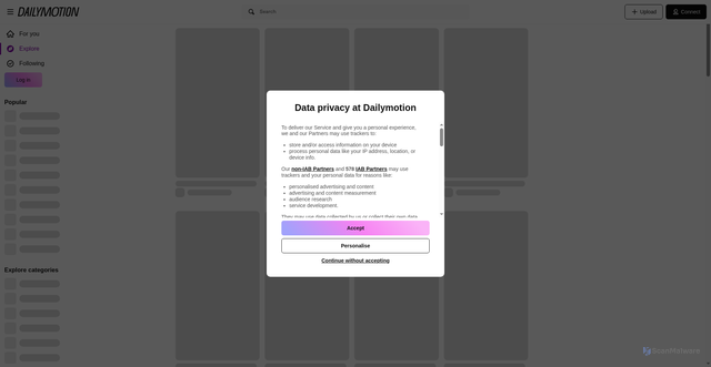 Security scan screenshot of https://cdndirector.dailymotion.com