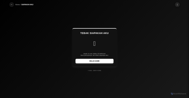 Security scan screenshot of https://x-code-randomverse-5kemzeavbg.edgeone.app/siapakah-aku.html