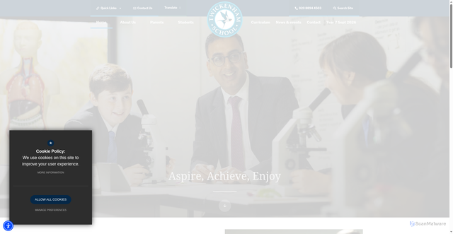 Security scan screenshot of http://www.twickenhamacademy.org.uk