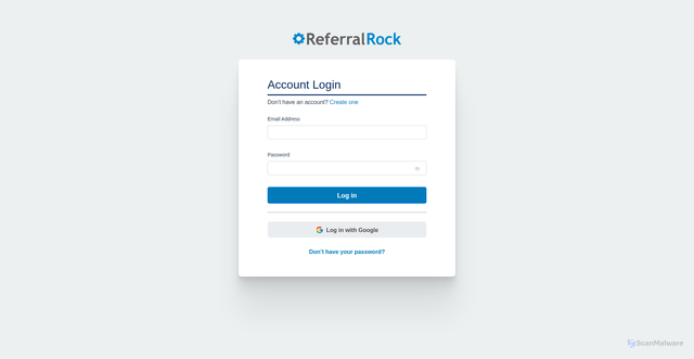 Security scan screenshot of https://app.referralrock.com
