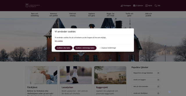Security scan screenshot of https://www.ulricehamn.se/