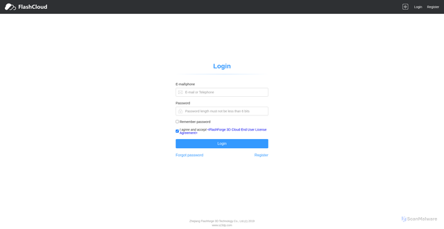 Security scan screenshot of https://cloud.sz3dp.com