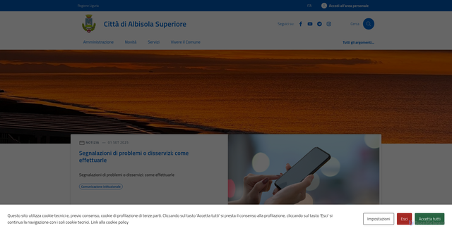 Security scan screenshot of https://www.comune.albisola-superiore.sv.it