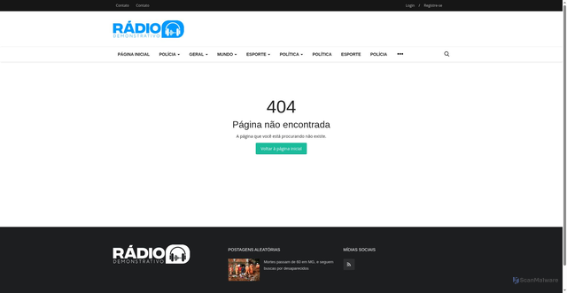 Security scan screenshot of http://newsom.radioonline.net.br/a