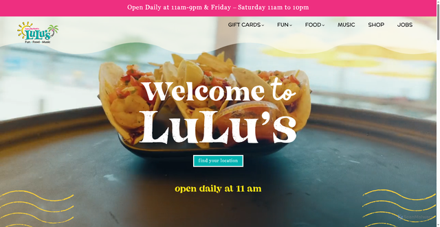 Security scan screenshot of https://lulusfunfoodmusic.com/