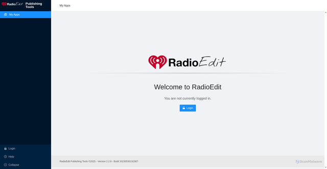 Security scan screenshot of https://radioedit.iheart.com