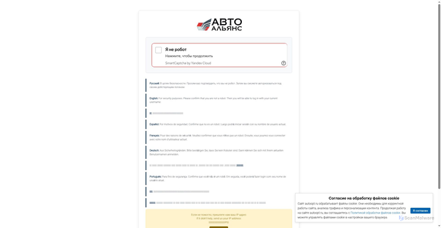 Security scan screenshot of https://autoopt.ru