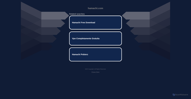 Security scan screenshot of https://hamachi.com