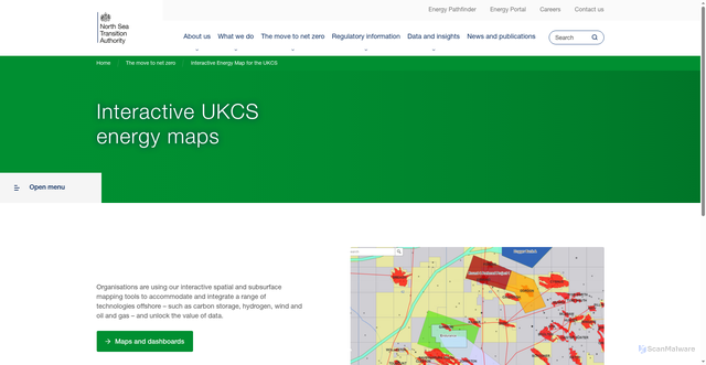 Security scan screenshot of https://www.nstauthority.co.uk/the-move-to-net-zero/interactive-energy-map-for-the-ukcs/