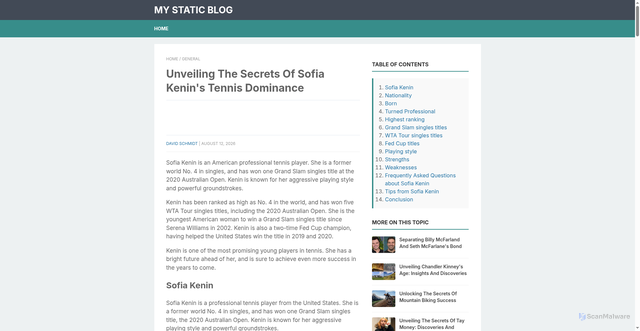 Security scan screenshot of https://capable-eclair.netlify.app/unveiling-the-secrets-of-sofia-kenin-tennis-dominance/
