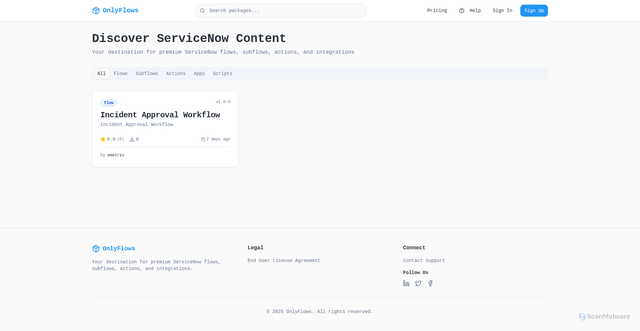 Security scan screenshot of https://onlyflows.tech/