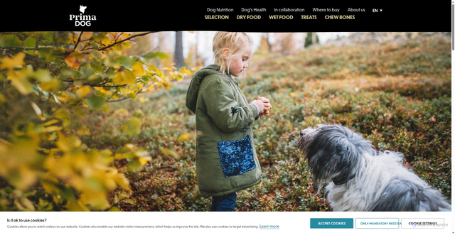 Security scan screenshot of https://www.primadog.com/