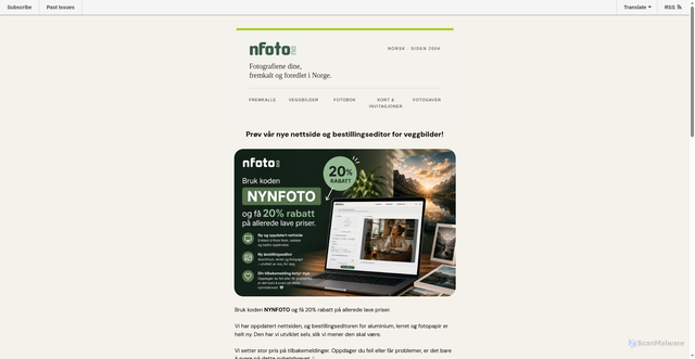 Security scan screenshot of https://mailchi.mp/09b8cffafbe2/noe-nytt-skjer-p-nfotono-og-du-fr-20-rabatt?e=e061ddc635