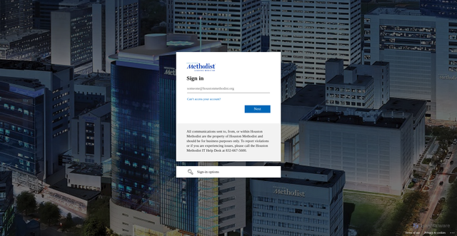 Security scan screenshot of https://houstonmethodist.workspaceair.com
