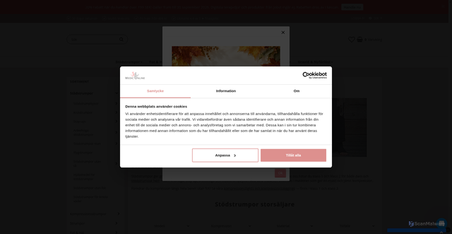 Security scan screenshot of https://stodstrumpor.nu