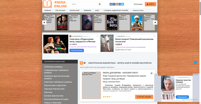 Security scan screenshot of https://kniga-online.com