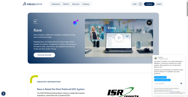 Security scan screenshot of https://www.medidata.com/en/data-experience/edc-systems/