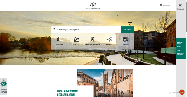 Security scan screenshot of https://www.derby.gov.uk/