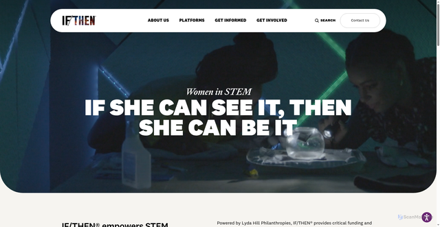 Security scan screenshot of https://www.ifthenshecan.org/