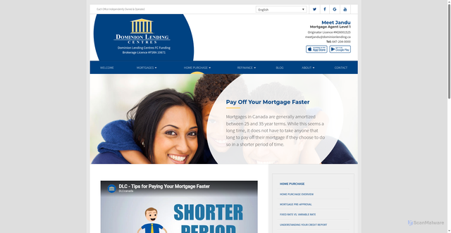 Security scan screenshot of https://mortgagewithmeet.ca/home-purchase/pay-off-your-mortgage-faster/