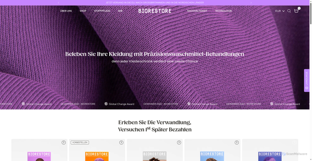 Security scan screenshot of https://bio-restore.se