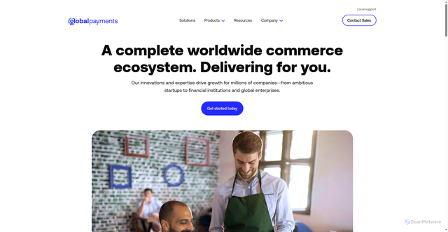 Security scan screenshot of https://globalpaymentsinc.com