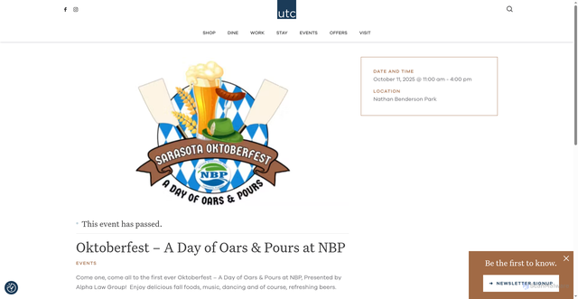 Security scan screenshot of http://utcsarasota.com/event/sarasota-oktoberfest/
