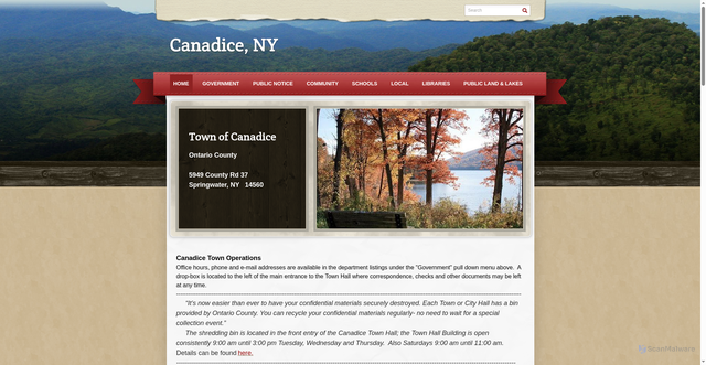 Security scan screenshot of https://www.canadiceny.gov/