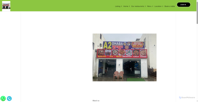 Security scan screenshot of https://a2dhabaandnrirasoi.com/about