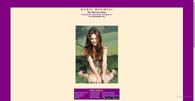 Security scan screenshot of https://www.katienholmes.com/