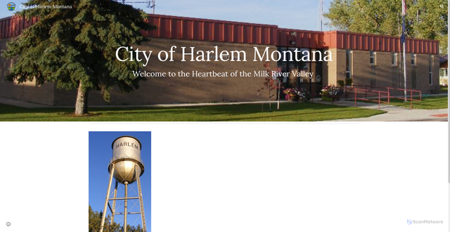 Security scan screenshot of https://www.harlem-mt.gov/