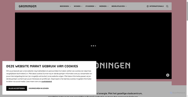 Security scan screenshot of https://groningen.nl