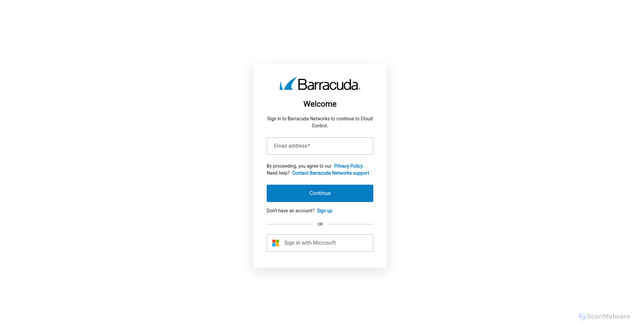 Security scan screenshot of https://sso.barracuda.com