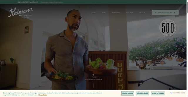 Security scan screenshot of https://www.kaimana.com/