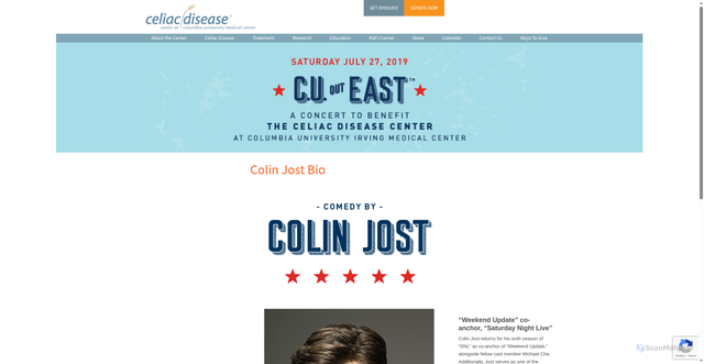 Security scan screenshot of https://celiacdiseasecenter.columbia.edu/event-cu-out-east/colin-jost-bio/