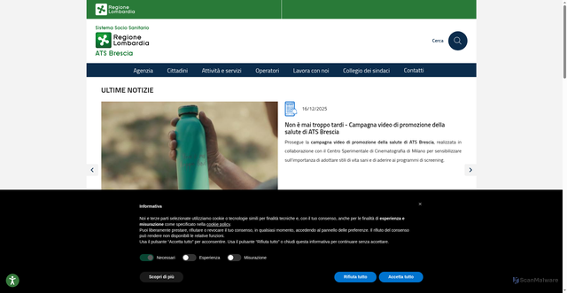 Security scan screenshot of https://www.ats-brescia.it/
