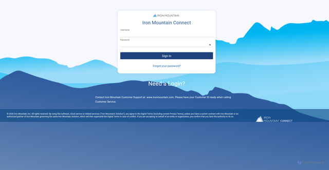 Security scan screenshot of https://www.ironmountainconnect.com