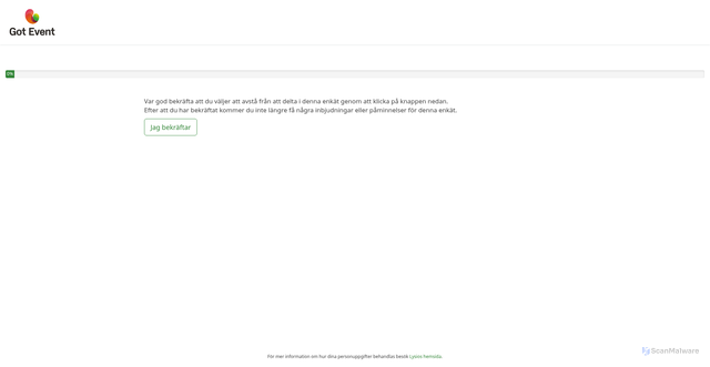 Security scan screenshot of https://svara.enkatfabriken.com/b/index.php?r=optout/tokens&surveyid=349132&langcode=sv&token=tfxarhtoqmhoxem