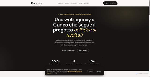 Security scan screenshot of http://webagencycuneo.com/