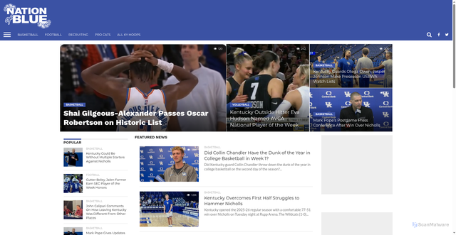 Security scan screenshot of https://www.nationofblue.com/