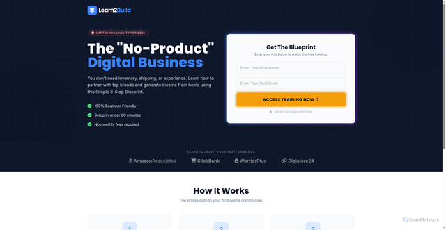 Security scan screenshot of http://learn2build.site/