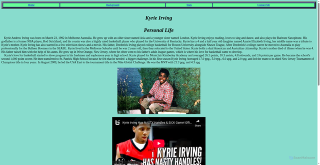 Security scan screenshot of https://home.adelphi.edu/~ca22025/Background.html