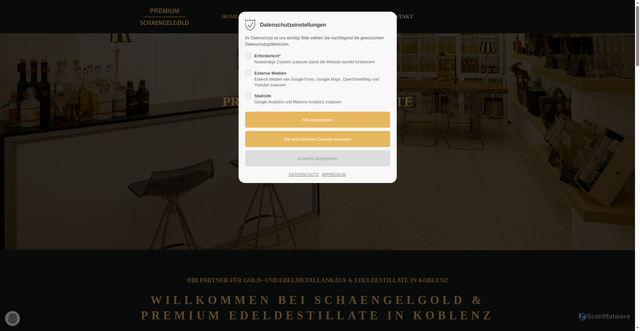 Security scan screenshot of https://www.schaengelgold.de/