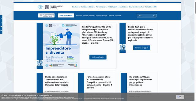 Security scan screenshot of https://www.unioncamereveneto.it/