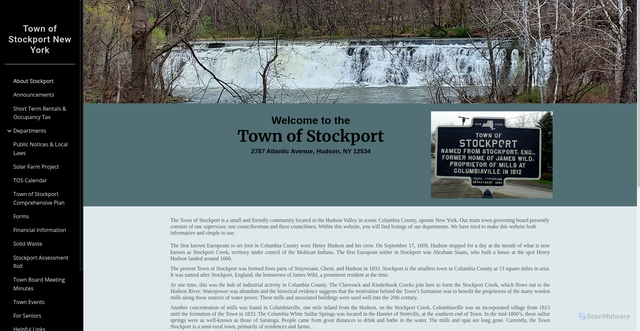 Security scan screenshot of https://www.stockportny.gov/