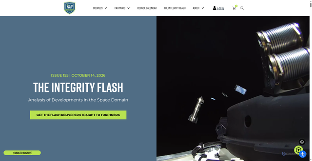 Security scan screenshot of https://isruniversity.com/2026/10/12/issue-155/