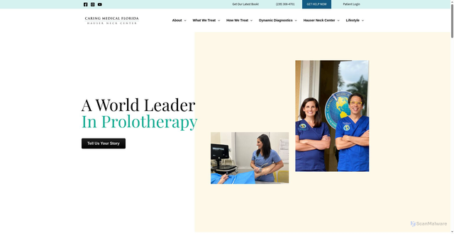 Security scan screenshot of https://caringmedical.com