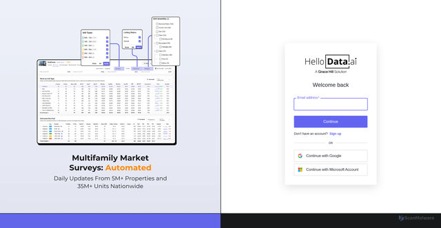 Security scan screenshot of https://app.hellodata.ai